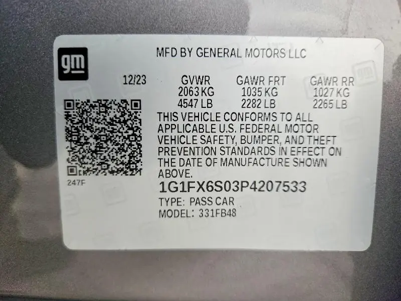 2023 CHEVROLET BOLT EV 2LT  