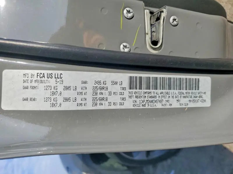 2019 JEEP CHEROKEE LIMITED  