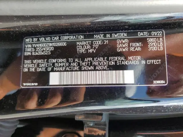 2022 VOLVO XC60 T8 RECHARGE INSCRIPTION EXPRESS  