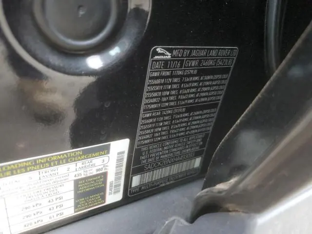 2017 JAGUAR F-PACE PRESTIGE  