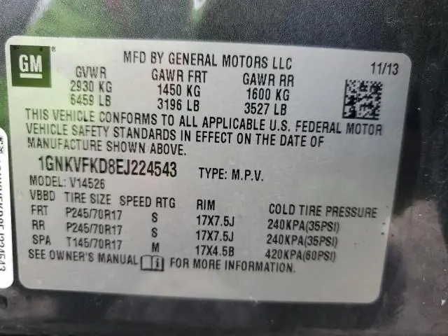 2014 CHEVROLET TRAVERSE LS  