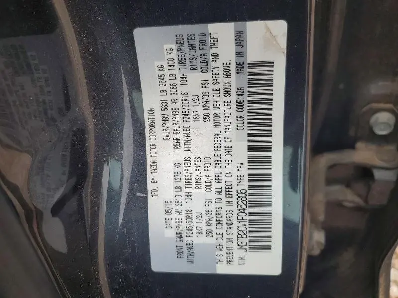 2015 MAZDA CX-9 TOURING  