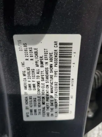 2015 HONDA ACCORD LX