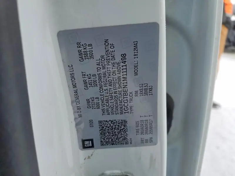 2021 CHEVROLET COLORADO   