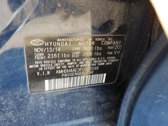 2015 HYUNDAI ELANTRA SE  