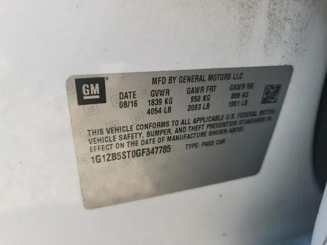 2016 CHEVROLET MALIBU LS  