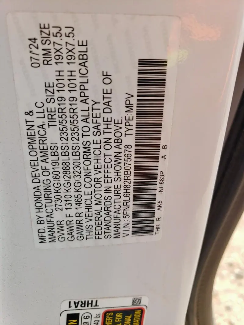 2024 HONDA ODYSSEY TOURING  