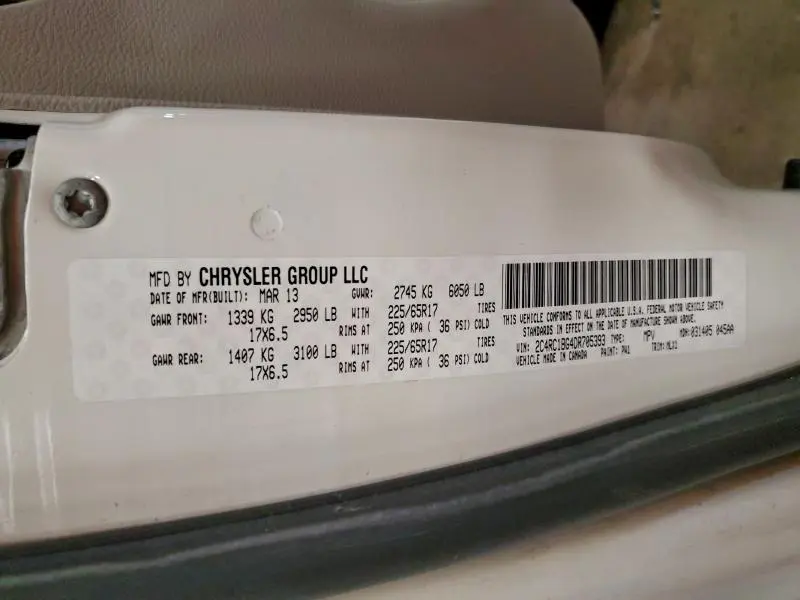 2013 CHRYSLER TOWN & COUNTRY TOURING  