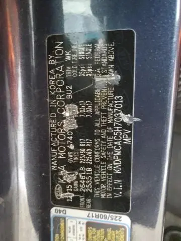 2017 KIA SPORTAGE LX  