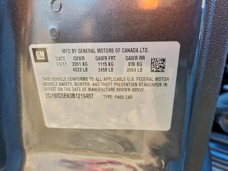 2011 CHEVROLET IMPALA LT  