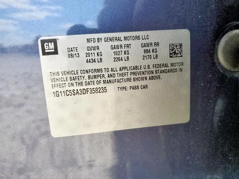 2013 CHEVROLET MALIBU 1LT  