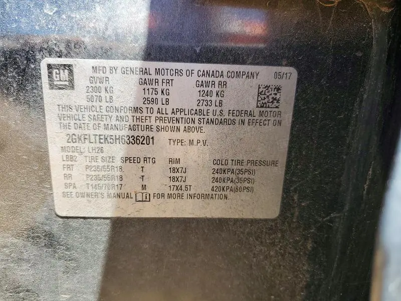 2017 GMC TERRAIN SLE  