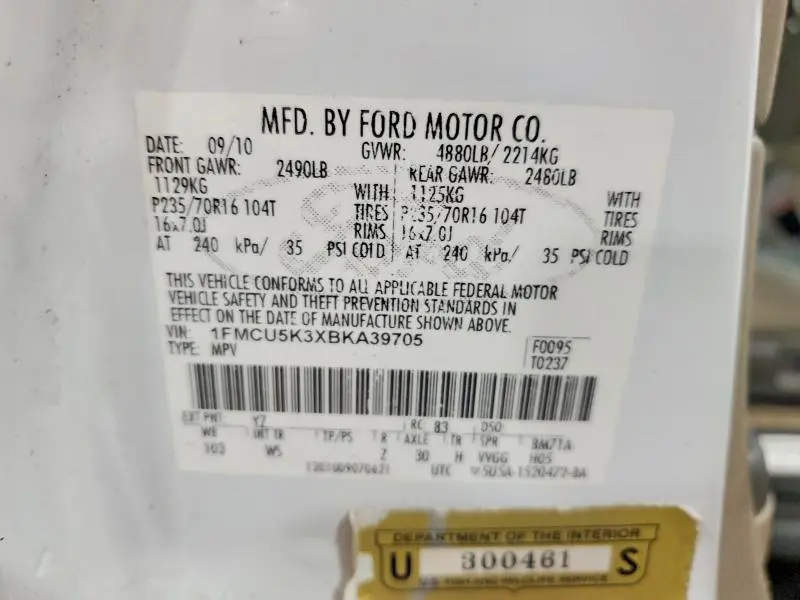 2011 FORD ESCAPE HYBRID  