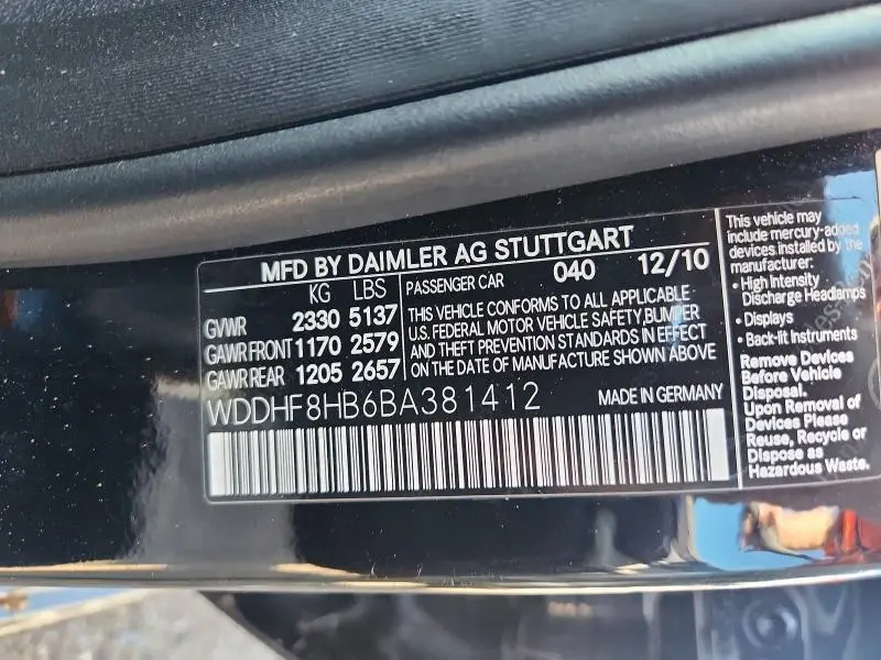 2011 MERCEDES-BENZ E 350 4MATIC  