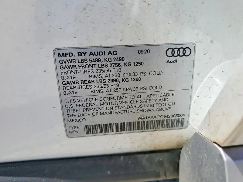 2021 AUDI Q5 PREMIUM  