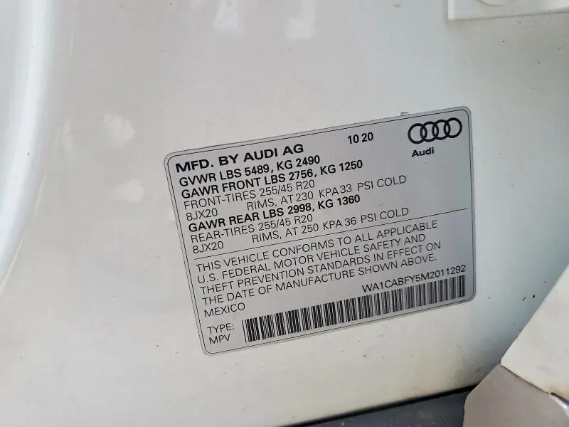2021 AUDI Q5 PRESTIGE  