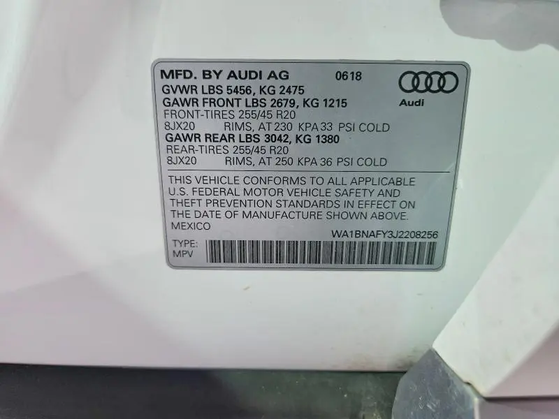 2018 AUDI Q5 PREMIUM PLUS  