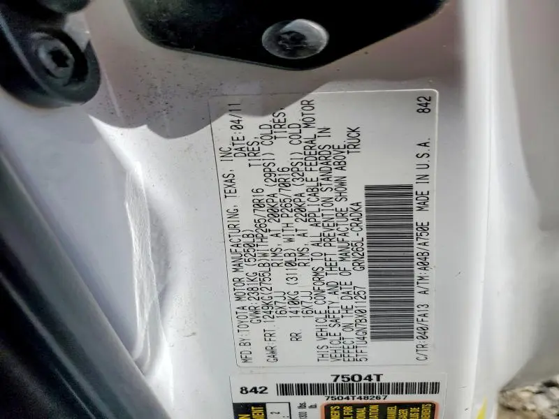 2011 TOYOTA TACOMA PRERUNNER ACCESS CAB  