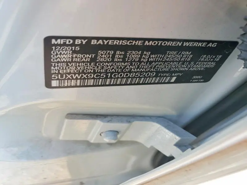 2016 BMW X3 XDRIVE28I  