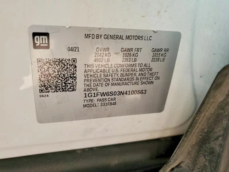2022 CHEVROLET BOLT EV 1LT  