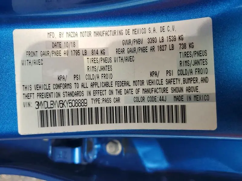2019 TOYOTA YARIS LE  