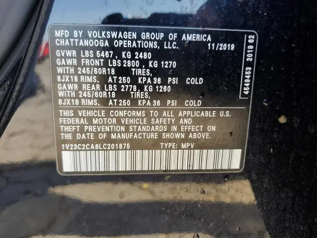 2020 VOLKSWAGEN ATLAS CROSS SPORT SE  