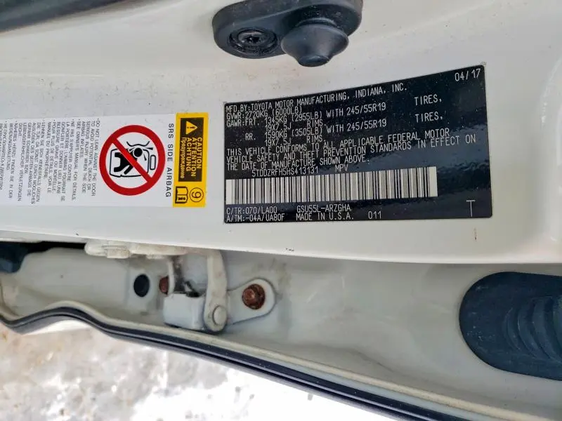 2017 TOYOTA HIGHLANDER LIMITED  