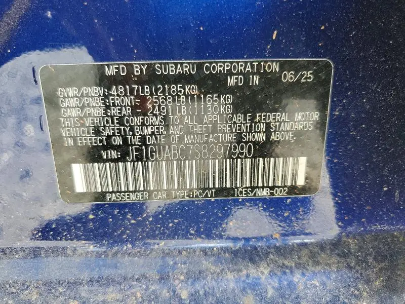 2025 SUBARU IMPREZA   