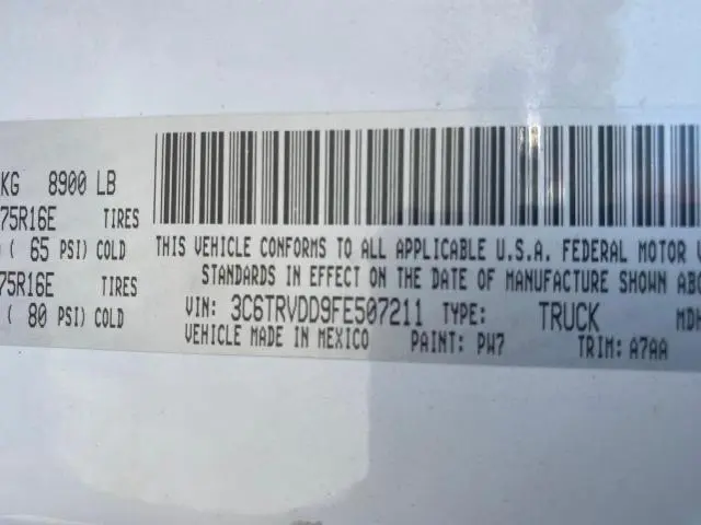 2015 RAM PROMASTER 2500 2500 HIGH  