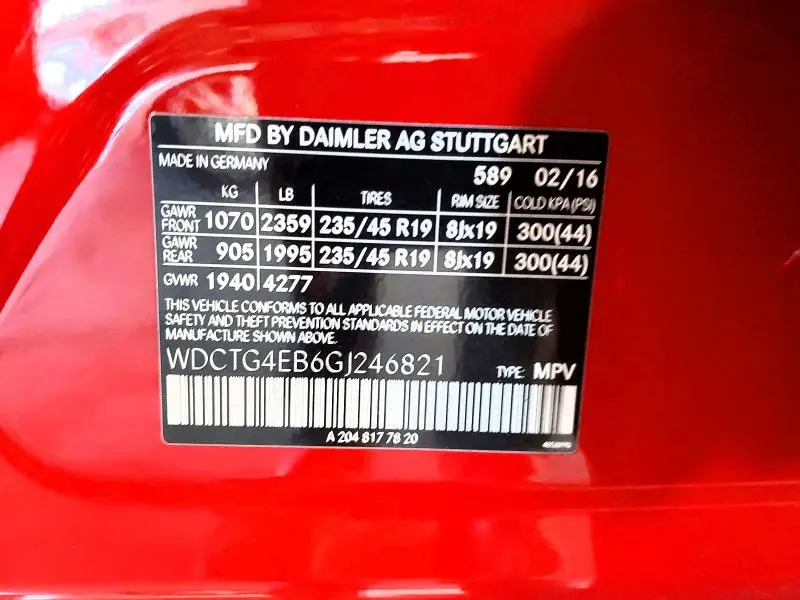 2016 MERCEDES-BENZ GLA 250  