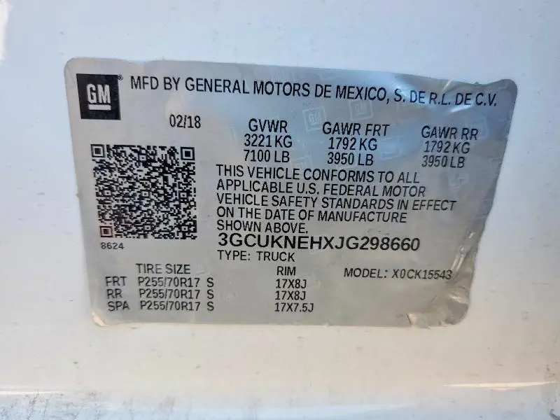 2018 CHEVROLET SILVERADO K1500  