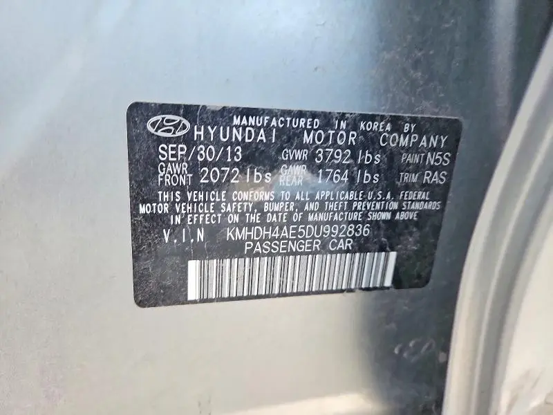 2013 HYUNDAI ELANTRA GLS  
