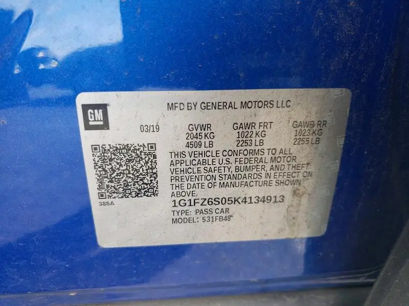 2019 CHEVROLET BOLT EV PREMIER  