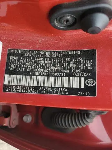 2012 TOYOTA CAMRY BASE  