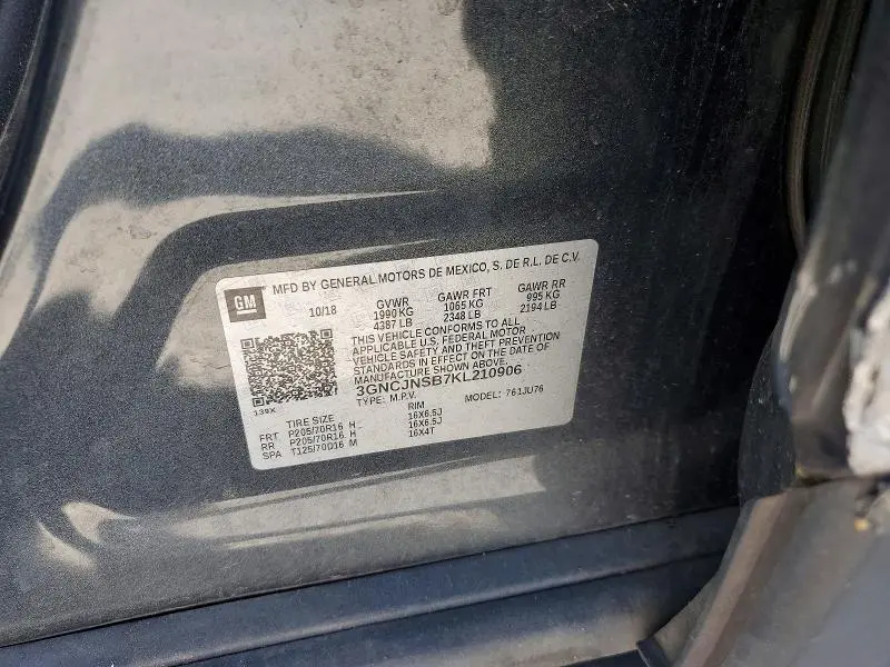 2019 CHEVROLET TRAX LS  