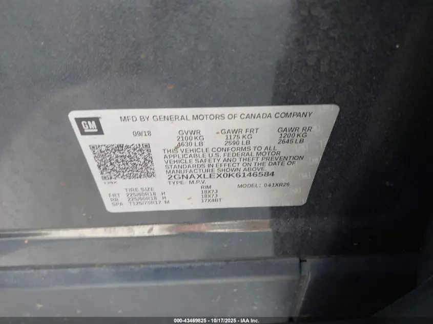 2019 CHEVROLET EQUINOX LT