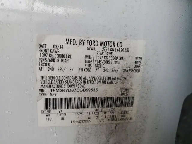 2014 FORD EXPLORER XLT  