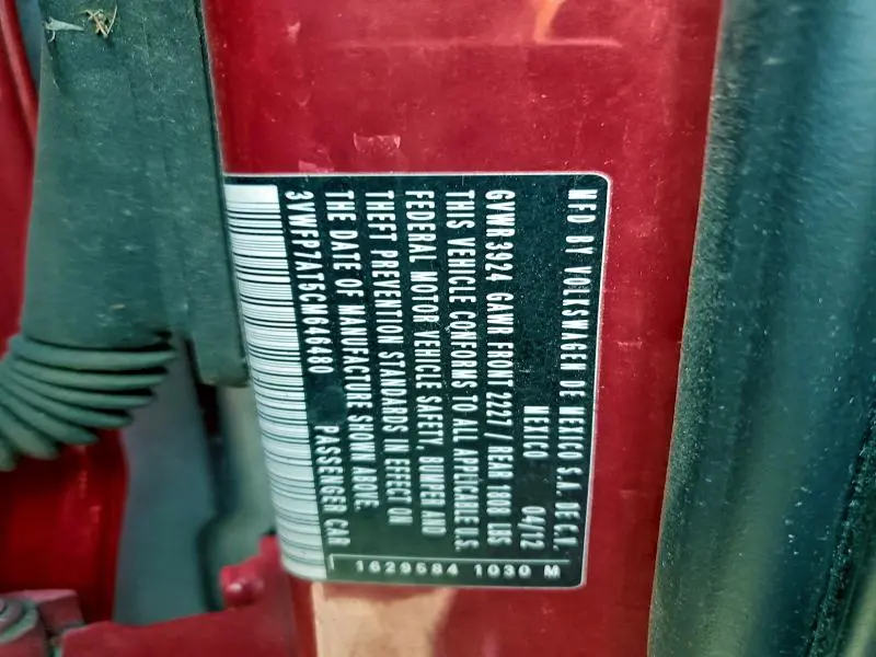 2012 VOLKSWAGEN BEETLE   