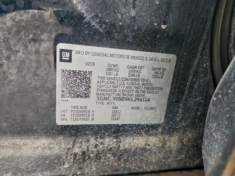 2019 CHEVROLET TRAX PREMIER  