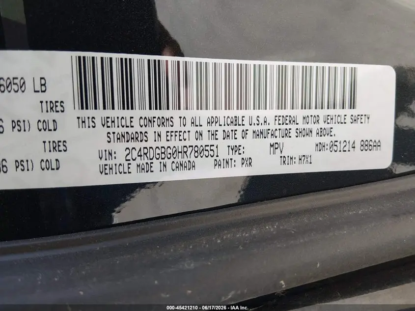 2017 DODGE GRAND CARAVAN SE