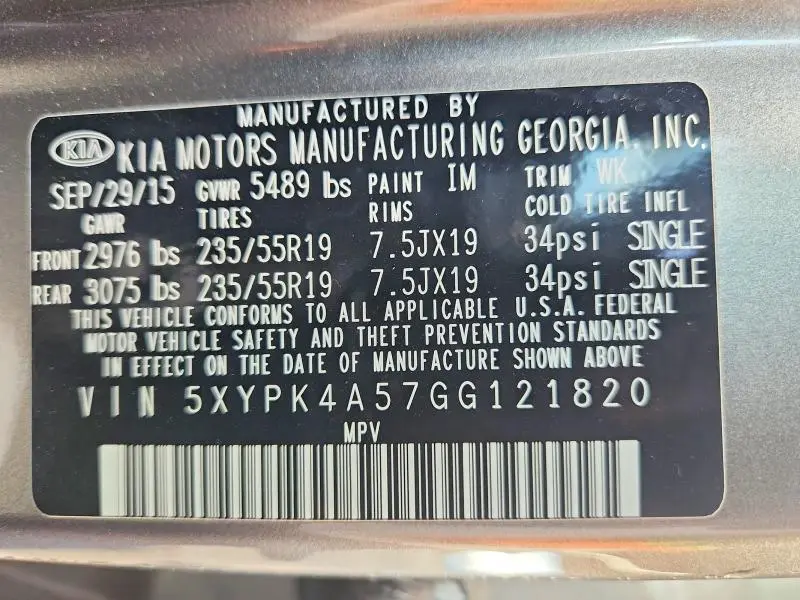 2016 KIA SORENTO SX LIMITED V6  