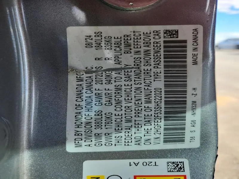 2025 HONDA CIVIC SPORT  