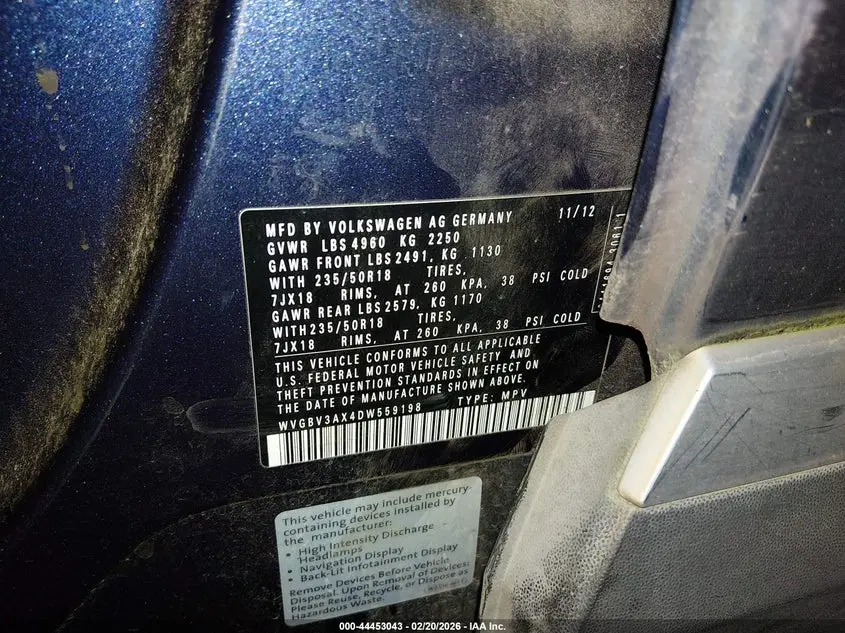 2013 VOLKSWAGEN TIGUAN SE