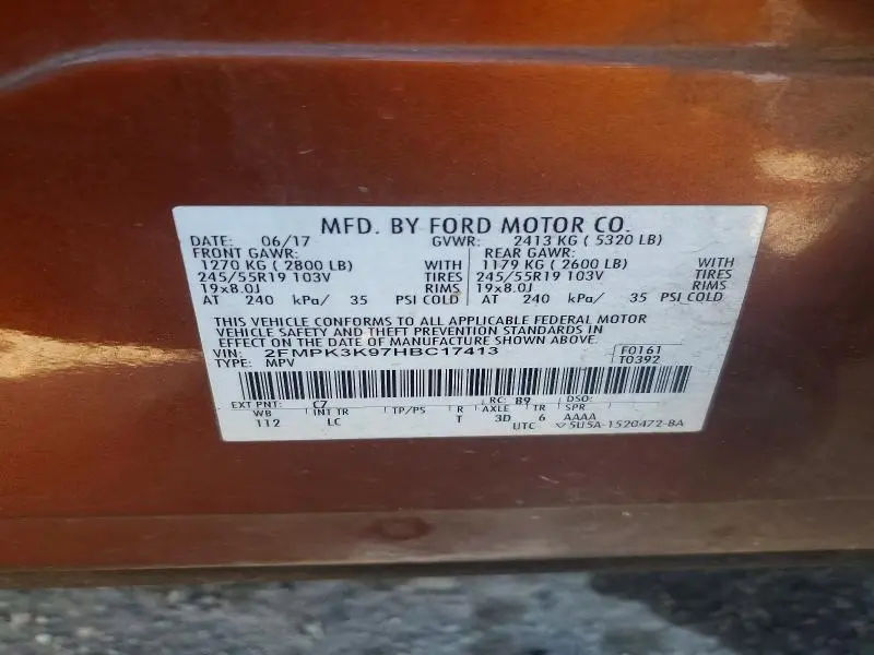 2017 FORD EDGE TITANIUM  