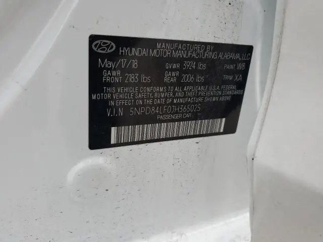 2018 HYUNDAI ELANTRA SEL  