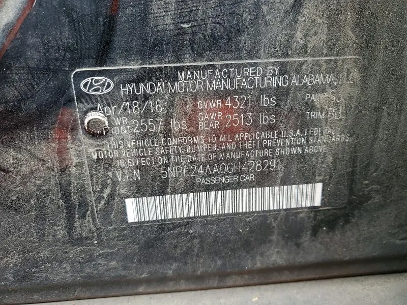 2016 HYUNDAI SONATA ECO  