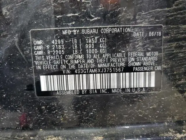 2018 SUBARU IMPREZA SPORT  