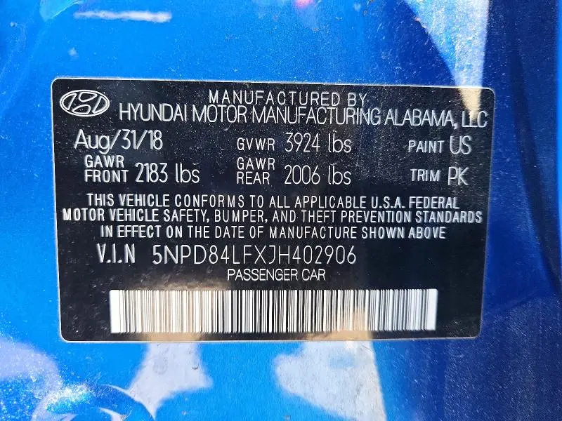 2018 HYUNDAI ELANTRA VALUE EDITION  