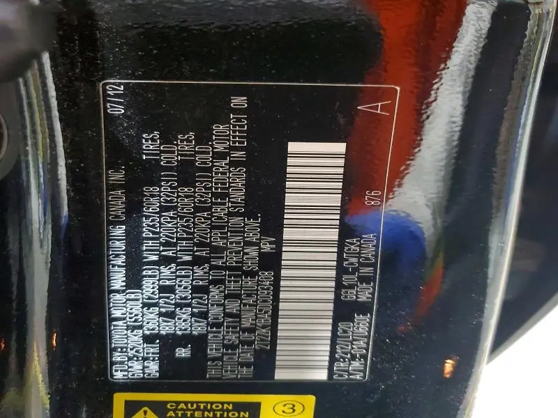 2013 LEXUS RX 350 BASE  