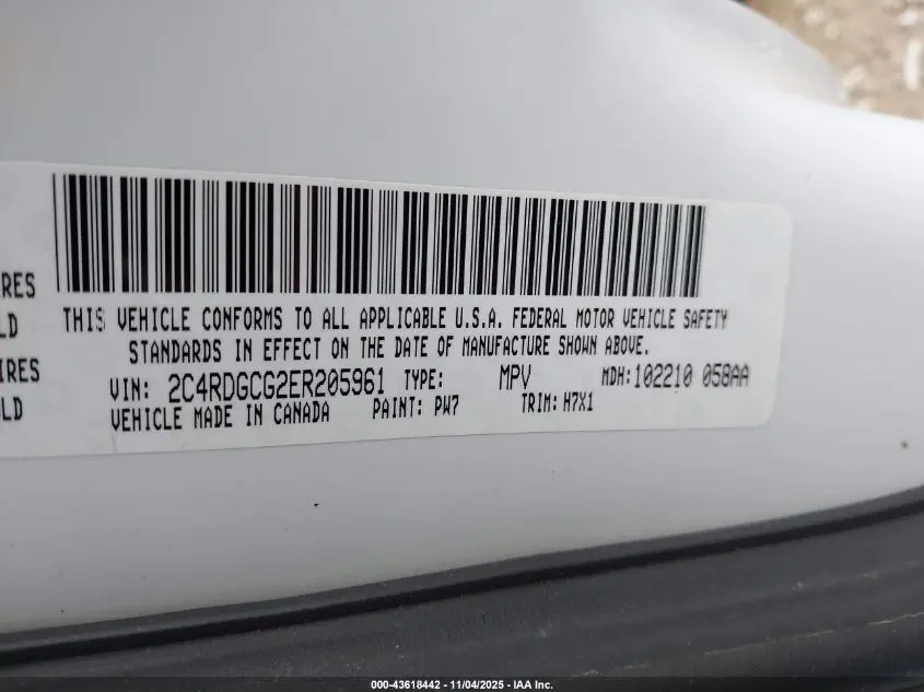 2014 DODGE GRAND CARAVAN SXT